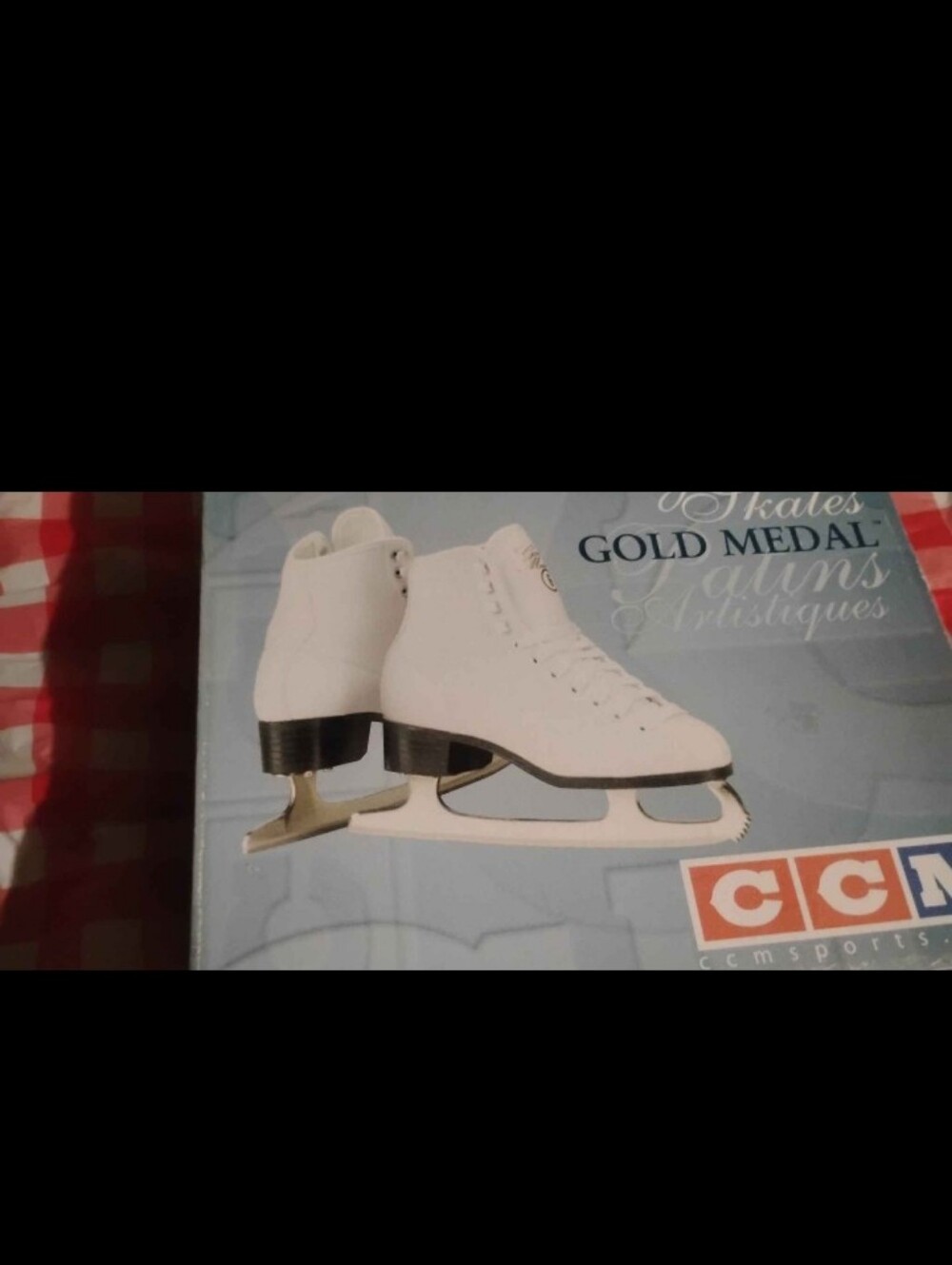 White Lace-Up Figure Ice Skates - Picture 2 of 7